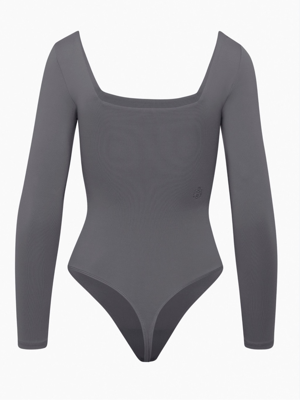 Aritiza Babaton Long Sleeve Square Neck Bodysuit - Mauve Gray size small